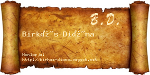 Birkás Diána névjegykártya